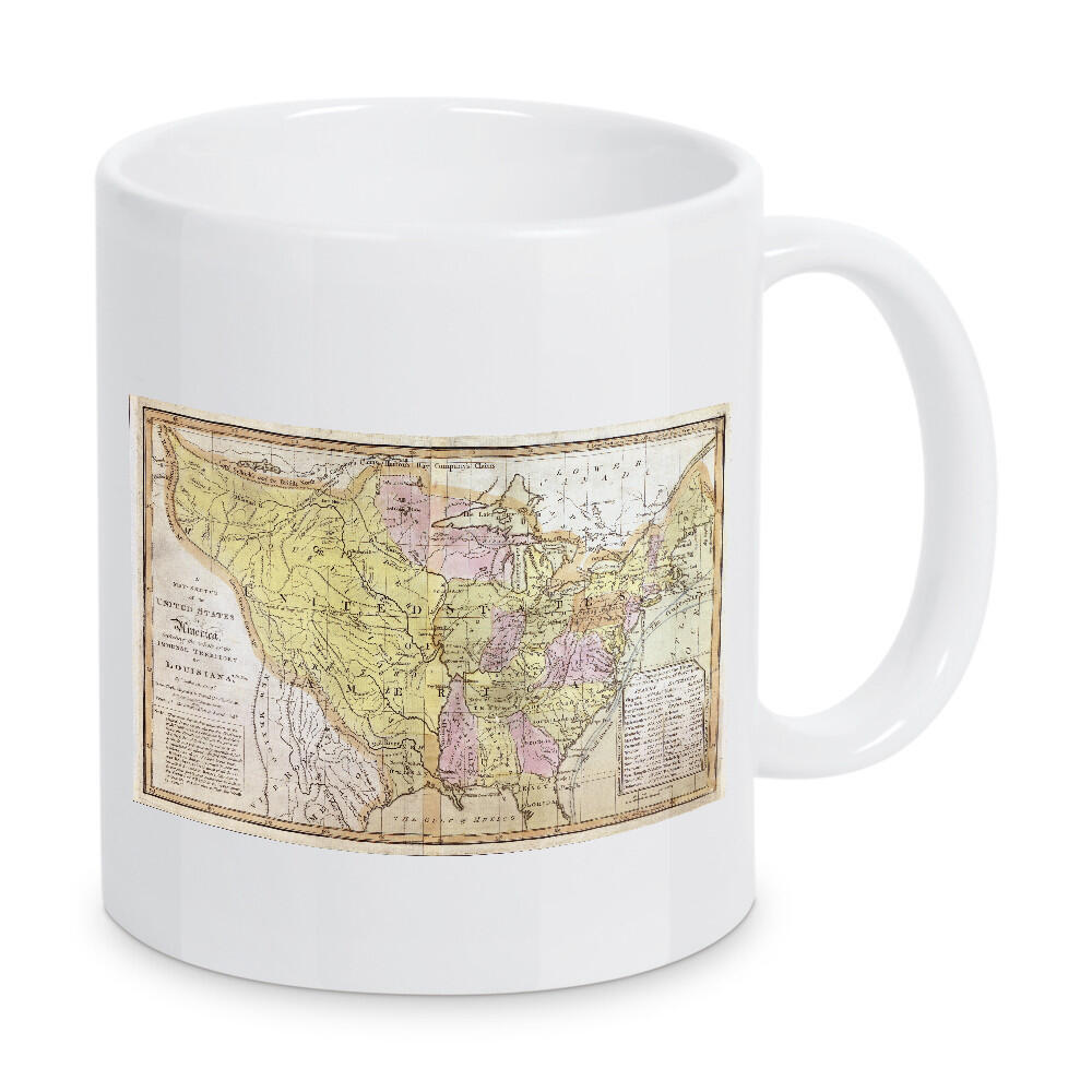 Tasse "Alte Karte USA-x" artboxONE - Städte,Kartografie - Karte,Flach,Jahrgang,Antik,Retro,Alt,Karten,Karte der welt,Illustration,Vereinigte staaten