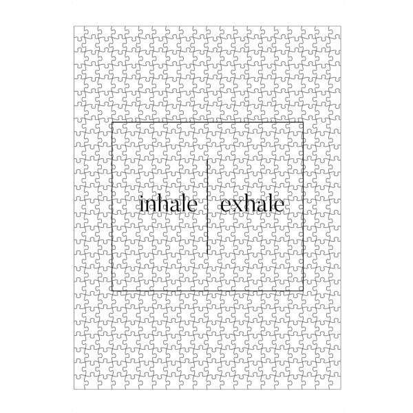 artboxONE Puzzle "INHALE | EXHALE" artboxONE - Typografie,Schwarzweiß,Geometrie