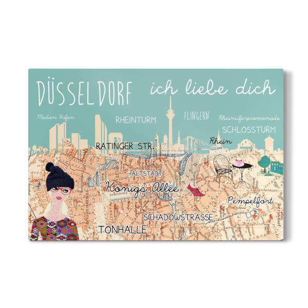 Galerie-Print "Düsseldorf - Ich Liebe Dich" 30x20 cm artboxONE