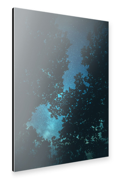 Alu-Dibond "Nachts im Wald" 30x20 cm artboxONE