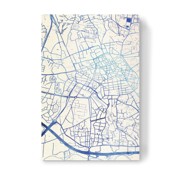 Leinwandbild "Aix-en-Provence Frankreich Blue Infusion Map II" artboxONE - Städte,Reise,Kartografie - Städte,Stadtkarte,Wasserfarbe,Rosequartz