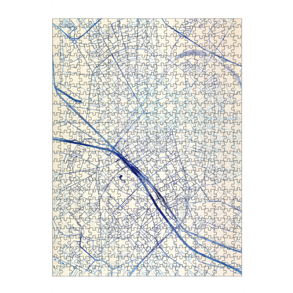 artboxONE Puzzle "Reims Frankreich Blue Infusion Map I" artboxONE - Städte,Reise,Kartografie - Städte,Stadtkarte,Wasserfarbe,Rosequartz