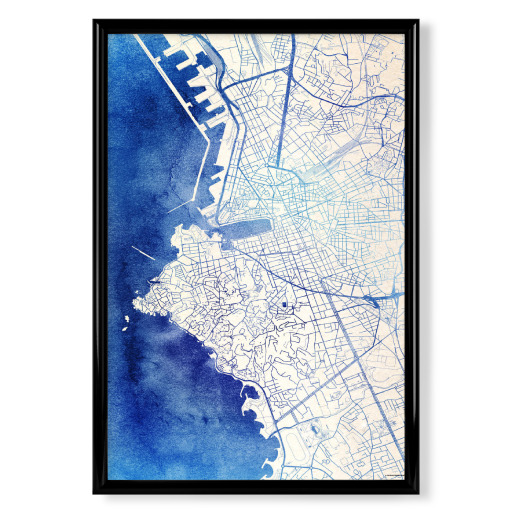 Marseille Frankreich Blue Infusion Map II Marseille Frankreich Blue Infusion Map II