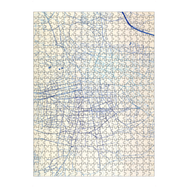 artboxONE Puzzle "Klagenfurt-am-Wörthersee Österreich Blue Infusion Map II" artboxONE - Städte,Reise,Kartografie