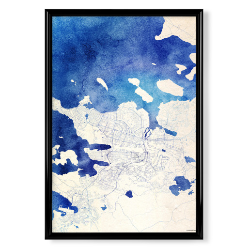 Reykjavík Island Blue Infusion Map I