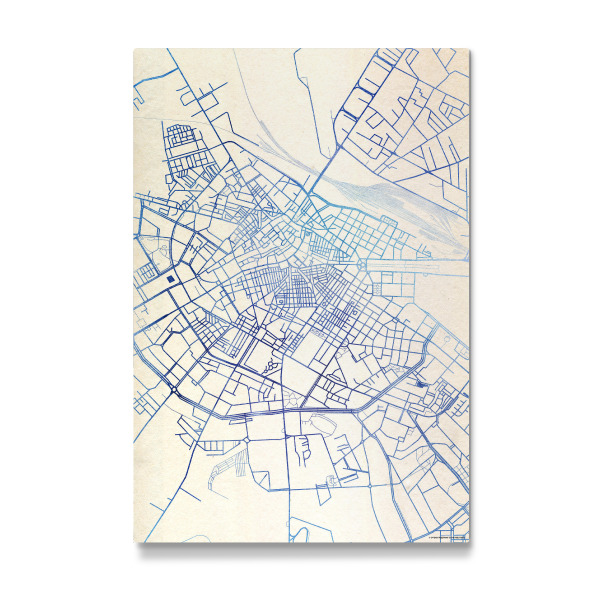 Galerie-Print "Foggia Italien Blue Infusion Map II" 30x20 cm artboxONE