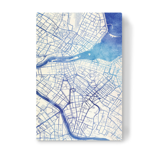 Leinwandbild "Genf Schweiz Blue Infusion Map I" artboxONE - Städte,Reise,Kartografie - Städte,Stadtkarte,Wasserfarbe,Rosequartz