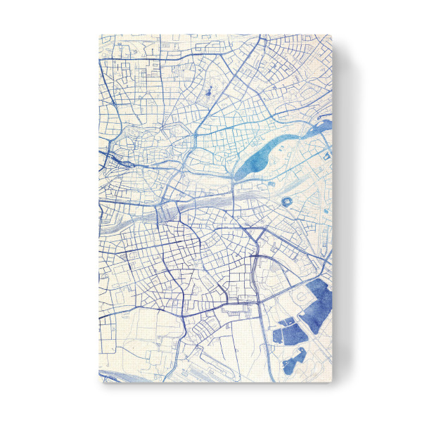 Leinwandbild "Nürnberg Deutschland Blue Infusion Map I" artboxONE - Städte,Reise,Kartografie - Städte,Stadtkarte,Wasserfarbe,Rosequartz