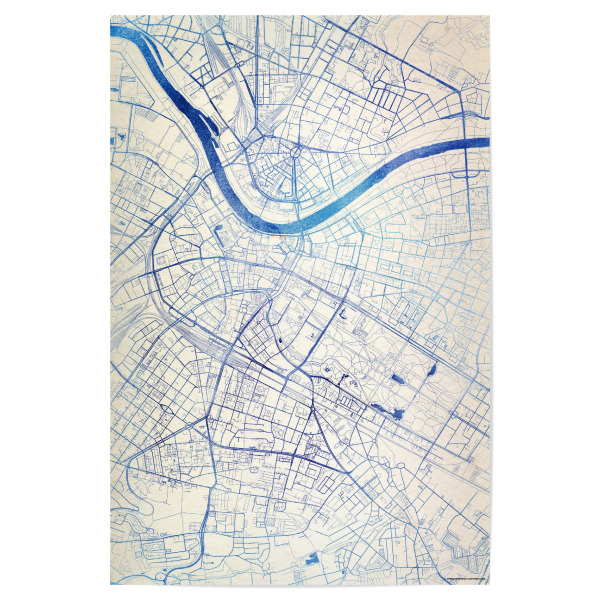 Poster 30x20 cm "Dresden Deutschland Blue Infusion Map I" artboxONE - Städte,Reise,Kartografie - Städte,Stadtkarte,Wasserfarbe,Rosequartz