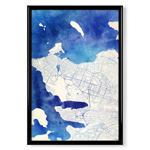 Reykjavík Island Blue Infusion Map II