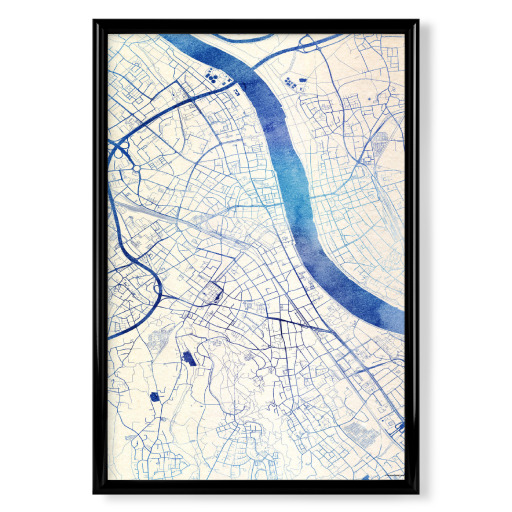 Bonn Deutschland Blue Infusion Map I