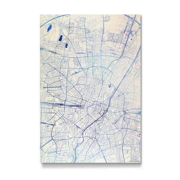 Galerie-Print "München Deutschland Blue Infusion Map II" 30x20 cm artboxONE