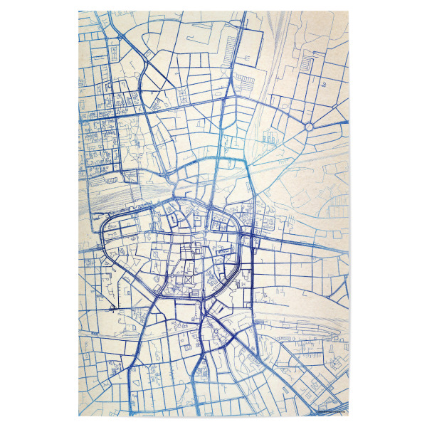 Poster "Dortmund Deutschland Blue Infusion Map I" artboxONE - Städte,Reise,Kartografie - Städte,Stadtkarte,Wasserfarbe,Rosequartz