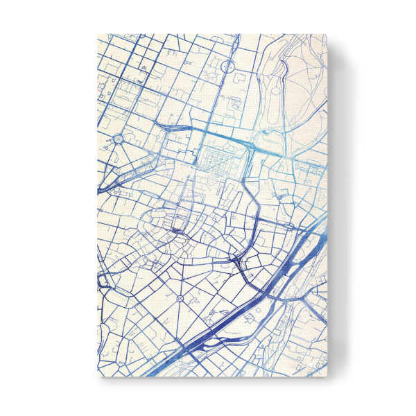 Leinwandbild "München Deutschland Blue Infusion Map III" artboxONE - Städte,Reise,Kartografie - Städte,Stadtkarte,Wasserfarbe,Rosequartz
