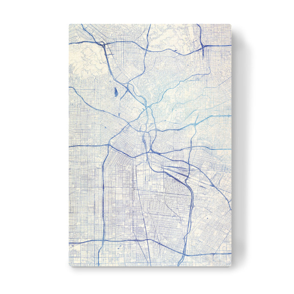 Leinwandbild "Los-Angeles USA Blue Infusion Map III" artboxONE - Städte,Reise,Kartografie - Städte,Stadtkarte,Wasserfarbe,Rosequartz