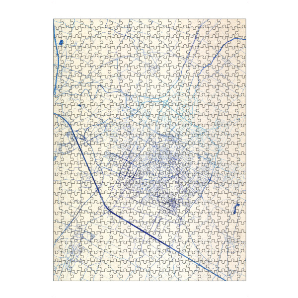 Puzzle Ravensburger "Modena Italien Blue Infusion Map III" artboxONE - Städte,Reise,Kartografie - Städte,Stadtkarte,Wasserfarbe,Rosequartz