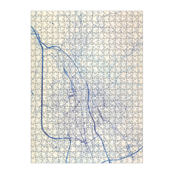 Puzzle Ravensburger "Graz Österreich Blue Infusion Map I" artboxONE - Städte,Reise,Kartografie - Städte,Stadtkarte,Wasserfarbe,Rosequartz