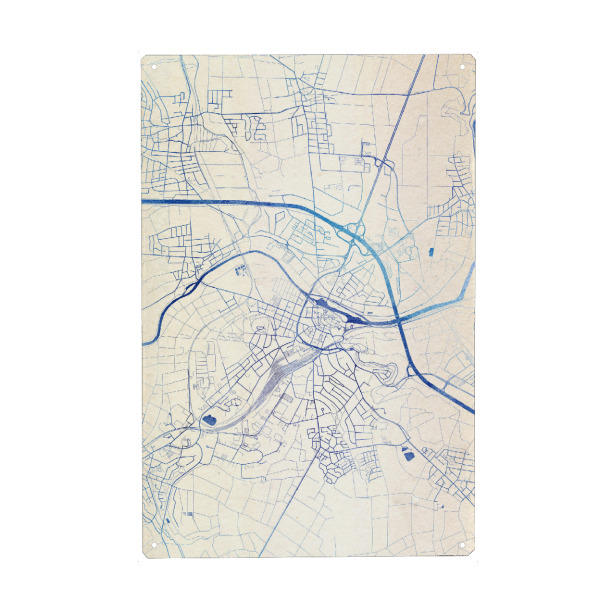 Metall Poster "Limburg-an-der-Lahn Deutschland Blue Infusion Map II" artboxONE - Städte,Reise,Kartografie - Städte,Stadtkarte,Wasserfarbe,Rosequartz