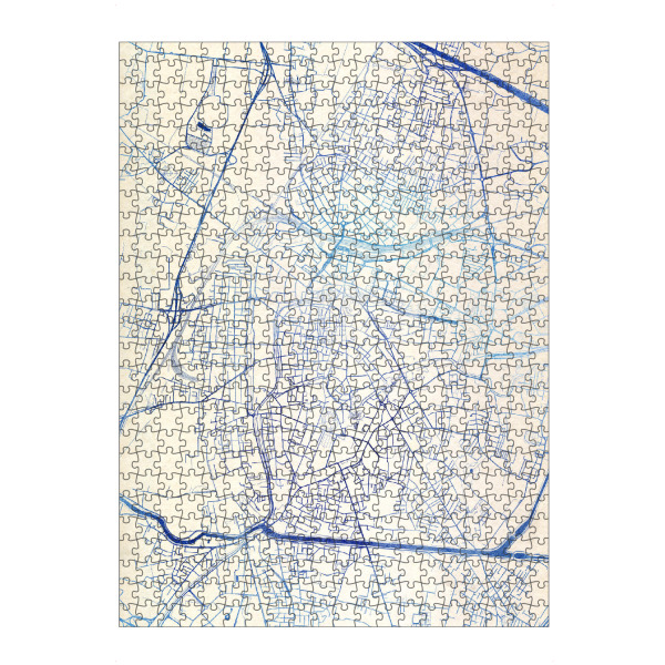 artboxONE Puzzle "Padua Italien Blue Infusion Map I" artboxONE - Städte,Reise,Kartografie - Städte,Stadtkarte,Wasserfarbe,Rosequartz