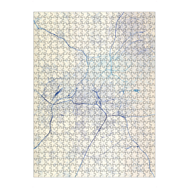 artboxONE Puzzle "Lille Frankreich Blue Infusion Map I" artboxONE - Städte,Reise,Kartografie - Städte,Stadtkarte,Wasserfarbe,Rosequartz