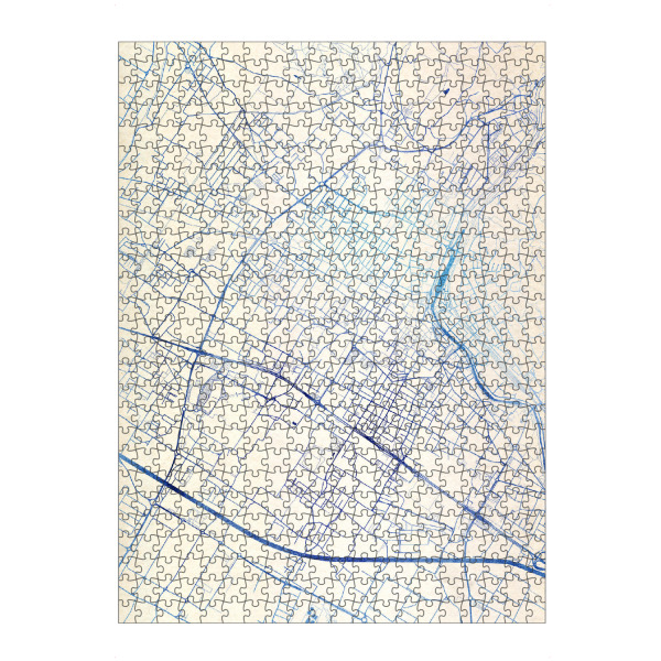 artboxONE Puzzle "Prato Italien Blue Infusion Map I" artboxONE - Städte,Reise,Kartografie - Städte,Stadtkarte,Wasserfarbe,Rosequartz