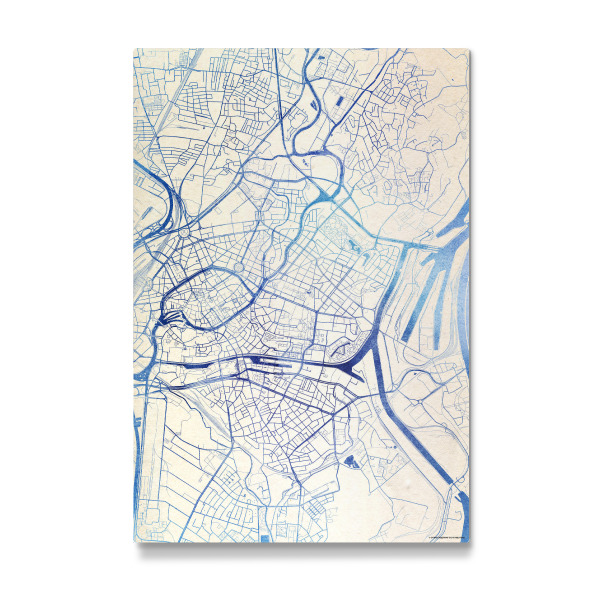 Galerie-Print "Straßburg Frankreich Blue Infusion Map II" 30x20 cm artboxONE