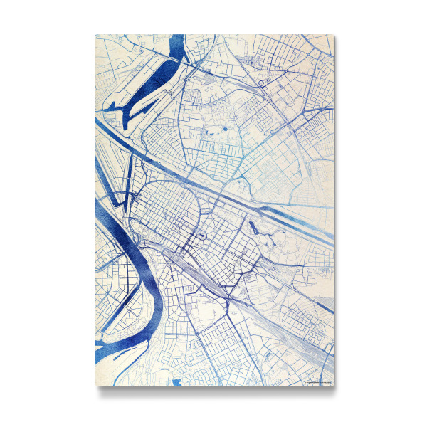 Galerie-Print "Mannheim Deutschland Blue Infusion Map I" 30x20 cm artboxONE