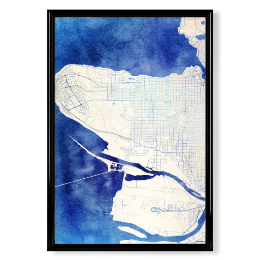 Vancouver Canada Blue Infusion Map II