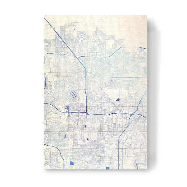 Leinwandbild "Las-Vegas USA Blue Infusion Map I" artboxONE - Städte,Reise,Kartografie - Städte,Stadtkarte,Wasserfarbe,Rosequartz
