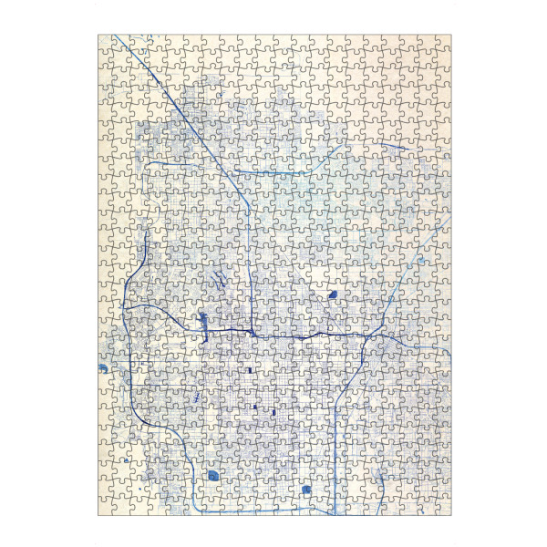 Puzzle Ravensburger "Las-Vegas USA Blue Infusion Map I" artboxONE - Städte,Reise,Kartografie - Städte,Stadtkarte,Wasserfarbe,Rosequartz