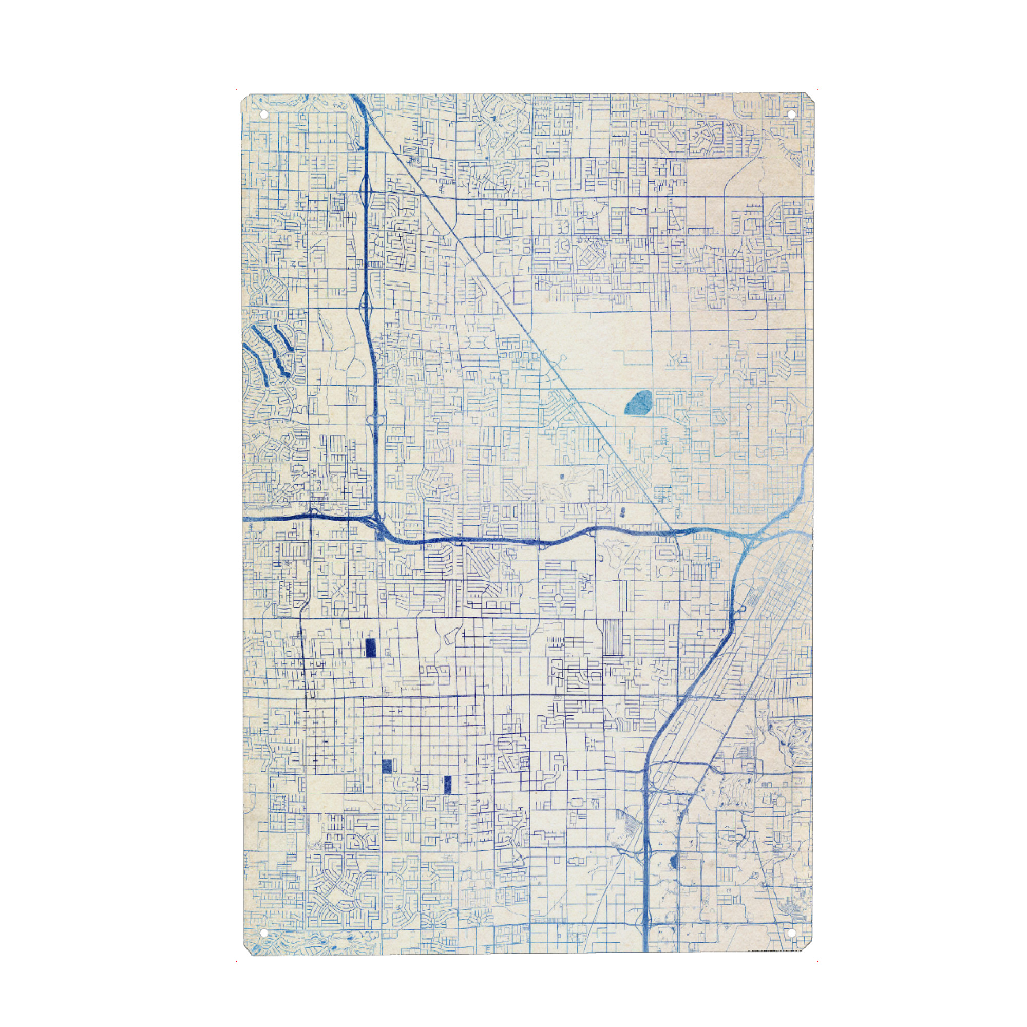 Holzbild "Las-Vegas USA Blue Infusion Map II" artboxONE - Städte,Reise,Kartografie - Städte,Stadtkarte,Wasserfarbe,Rosequartz