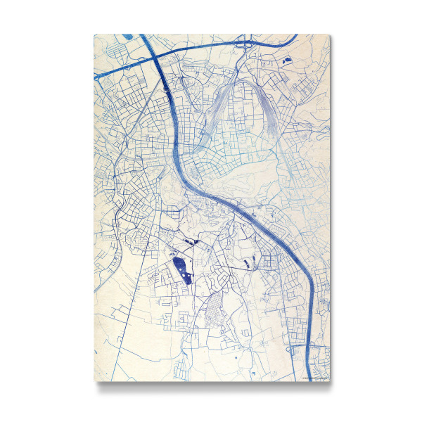 Galerie-Print "Salzburg Österreich Blue Infusion Map IV" 30x20 cm artboxONE