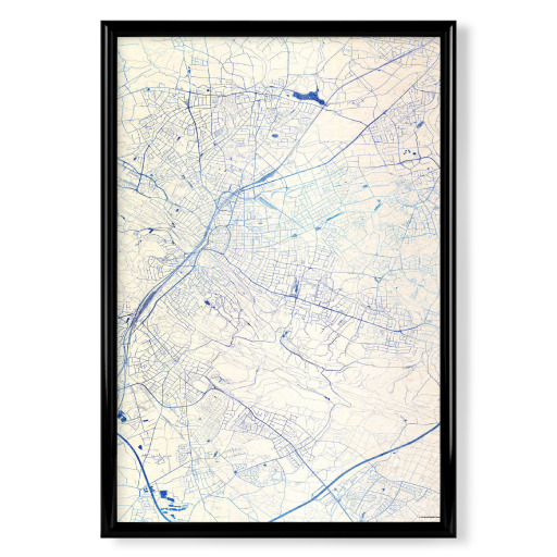 Bielefeld Deutschland Blue Infusion Map I
