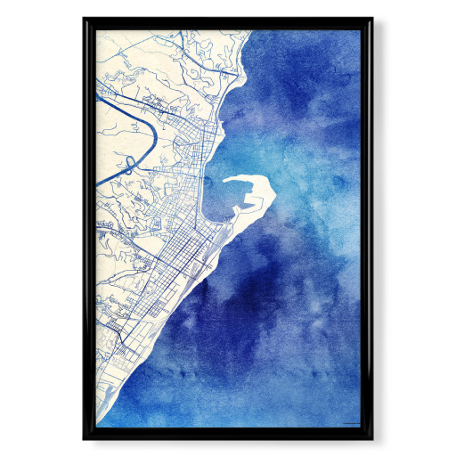 Messina Italien Blue Infusion Map I
