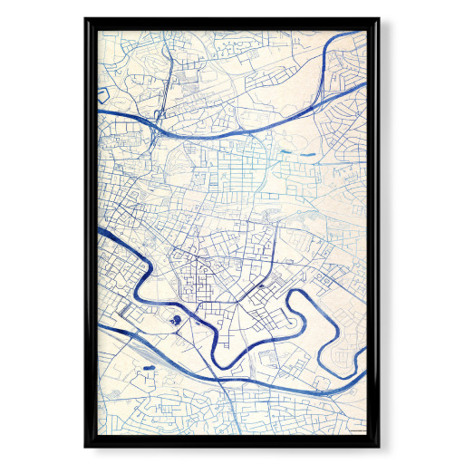Glasgow Schottland Blue Infusion Map II