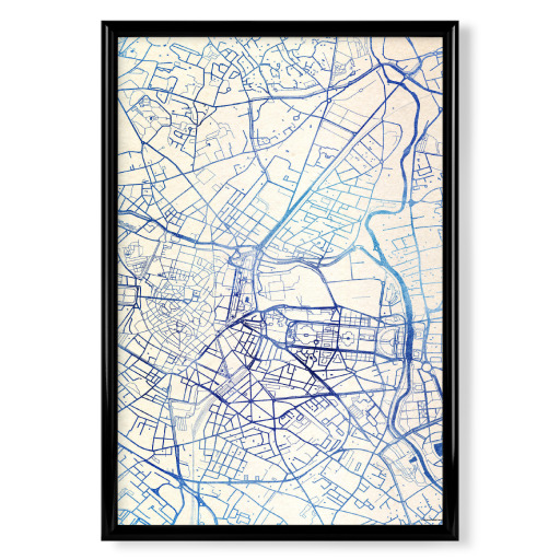 Montpellier Frankreich Blue Infusion Map II