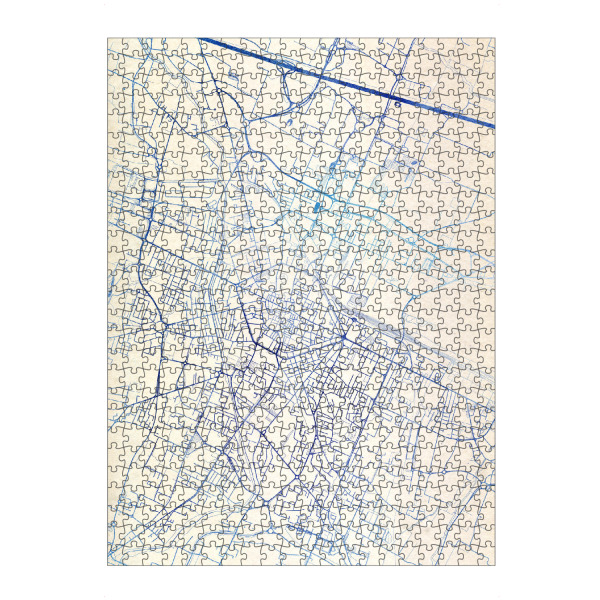 artboxONE Puzzle "Reggio-nell’Emilia Italien Blue Infusion Map II" artboxONE - Städte,Reise,Kartografie - Städte,Stadtkarte,Wasserfarbe,Rosequartz