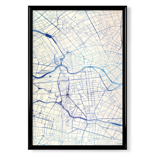 Berlin Deutschland Blue Infusion Map I