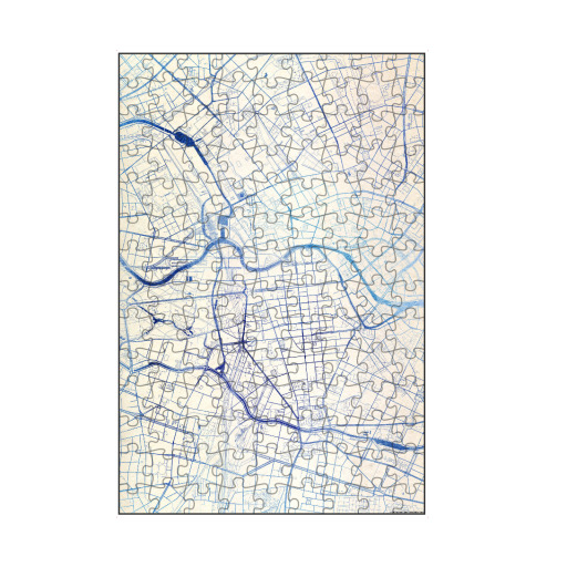 Berlin Deutschland Blue Infusion Map I
