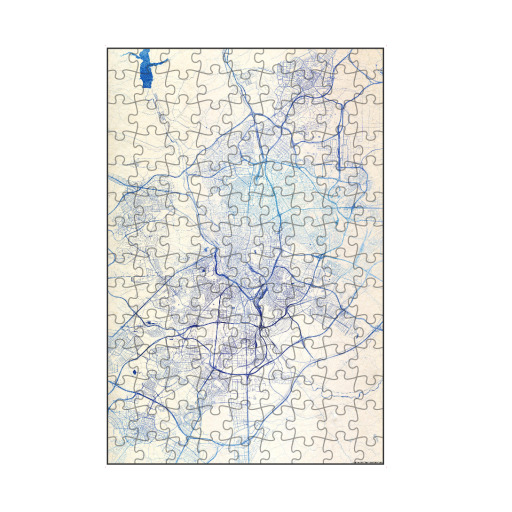 Madrid Spanien Blue Infusion Map I
