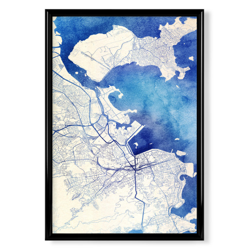 Rio-de-Janeiro Brasilien Blue Infusion Map II Rio-de-Janeiro Brasilien Blue Infusion Map II