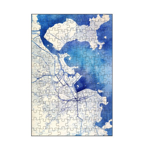 Rio-de-Janeiro Brasilien Blue Infusion Map II