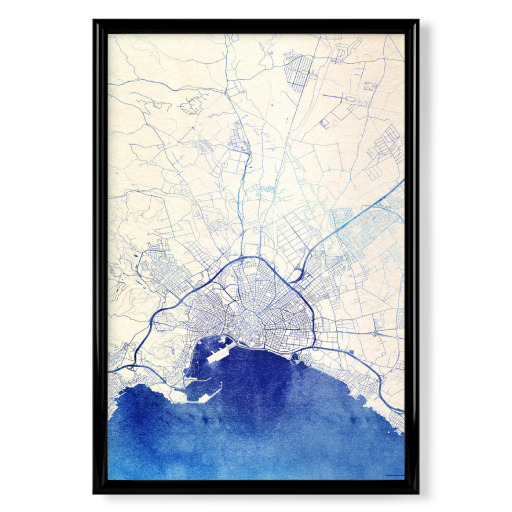 Palma Mallorca Blue Infusion Map I
