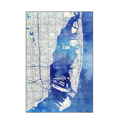 Miami USA Blue Infusion Map II