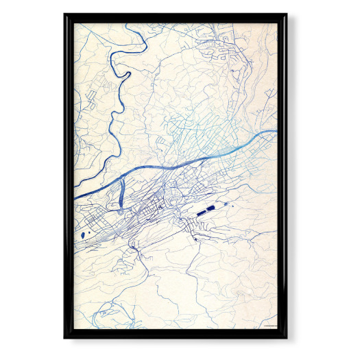 St.-Gallen Schweiz Blue Infusion Map I