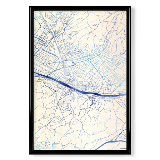 Florenz Italien Blue Infusion Map I
