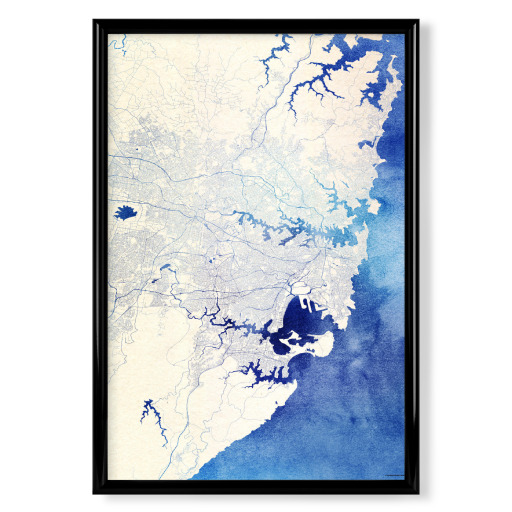 Sydney Australien Blue Infusion Map I