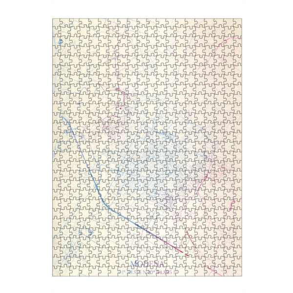 artboxONE Puzzle "Modena Italien Map Rose And Serenity III" artboxONE - Städte,Reise,Kartografie - Städte,Stadtkarte,Wasserfarbe,Rosequartz
