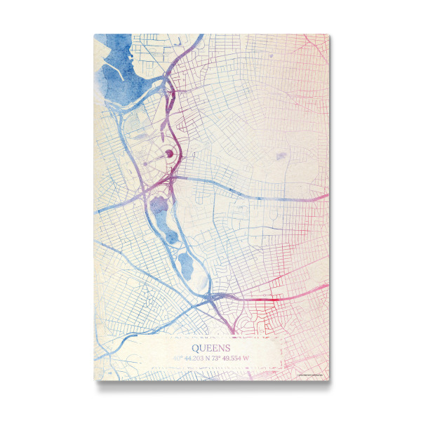 Galerie-Print "Queens USA Map Rose And Serenity II" 30x20 cm artboxONE