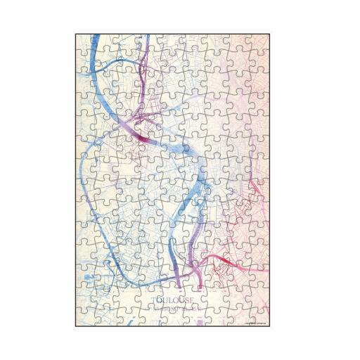 Toulouse Frankreich Map Rose And Serenity II